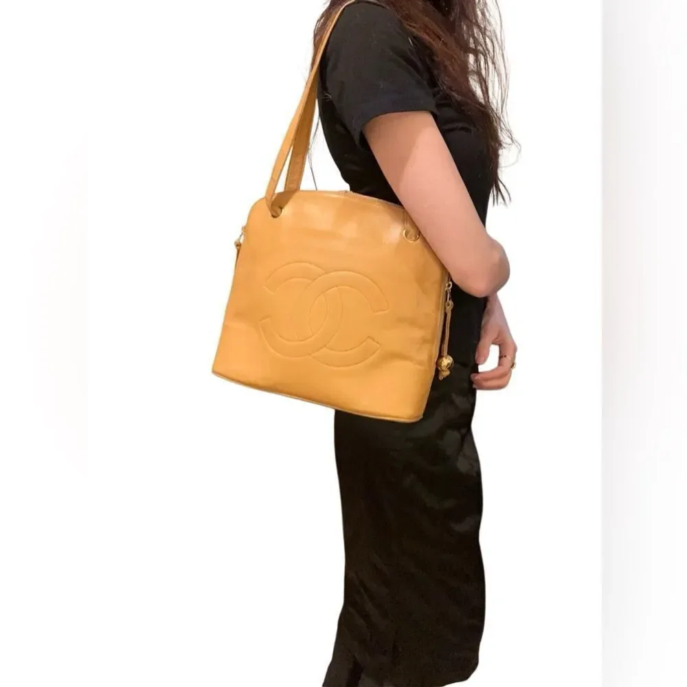 Chanel light brown tote